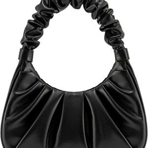 JW PEI Black Gabbi Ruched Hobo Handbag - new with tags, gift box & pouch